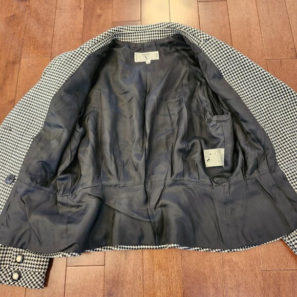 Valentino Miss V women's houndstooth vintage blazer in size 8 - Picture 4 of 8